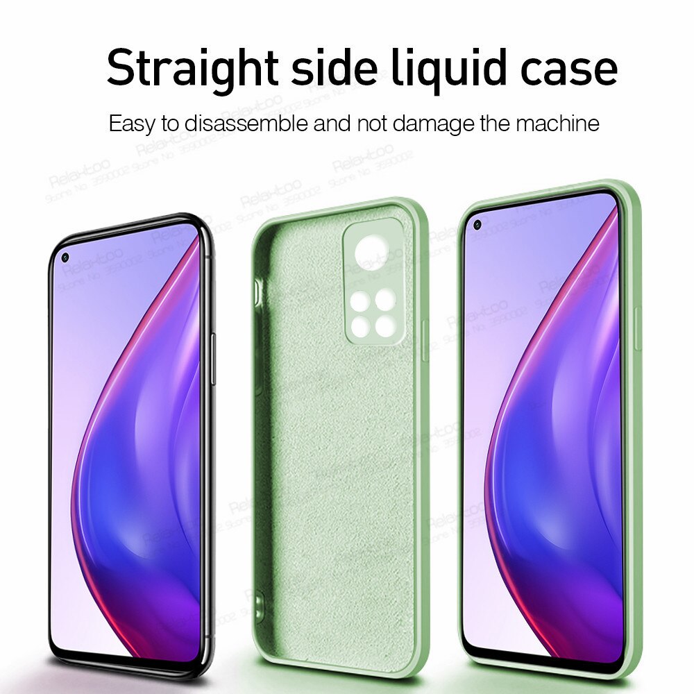 Dla Xiaomi Mi 10 T Pro Case miękki płynny silikonowy telefon pokrywa Xiomi 10 T T10 Mi10T 5G zwykły cukierki kolorowy aparat odporny na wstrząsy Coque