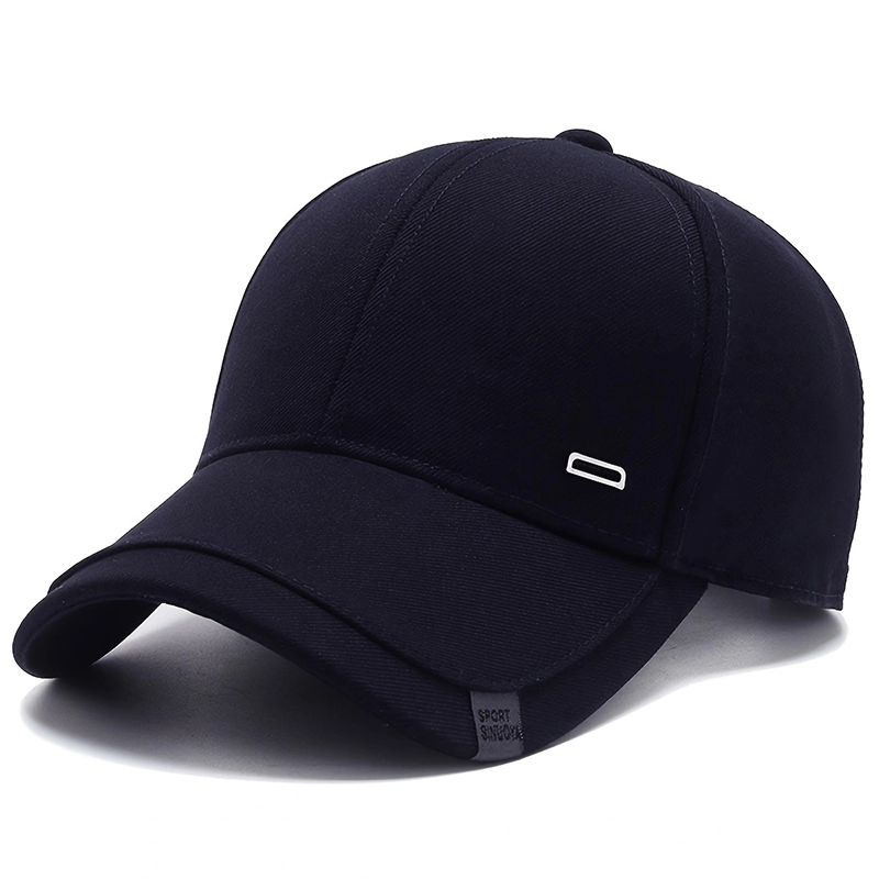 Unisex Square Silver Buckle Label Baseball Caps Spring Autumn Outdoor Adjustable Casual Hats Sunscreen Hat: Blue