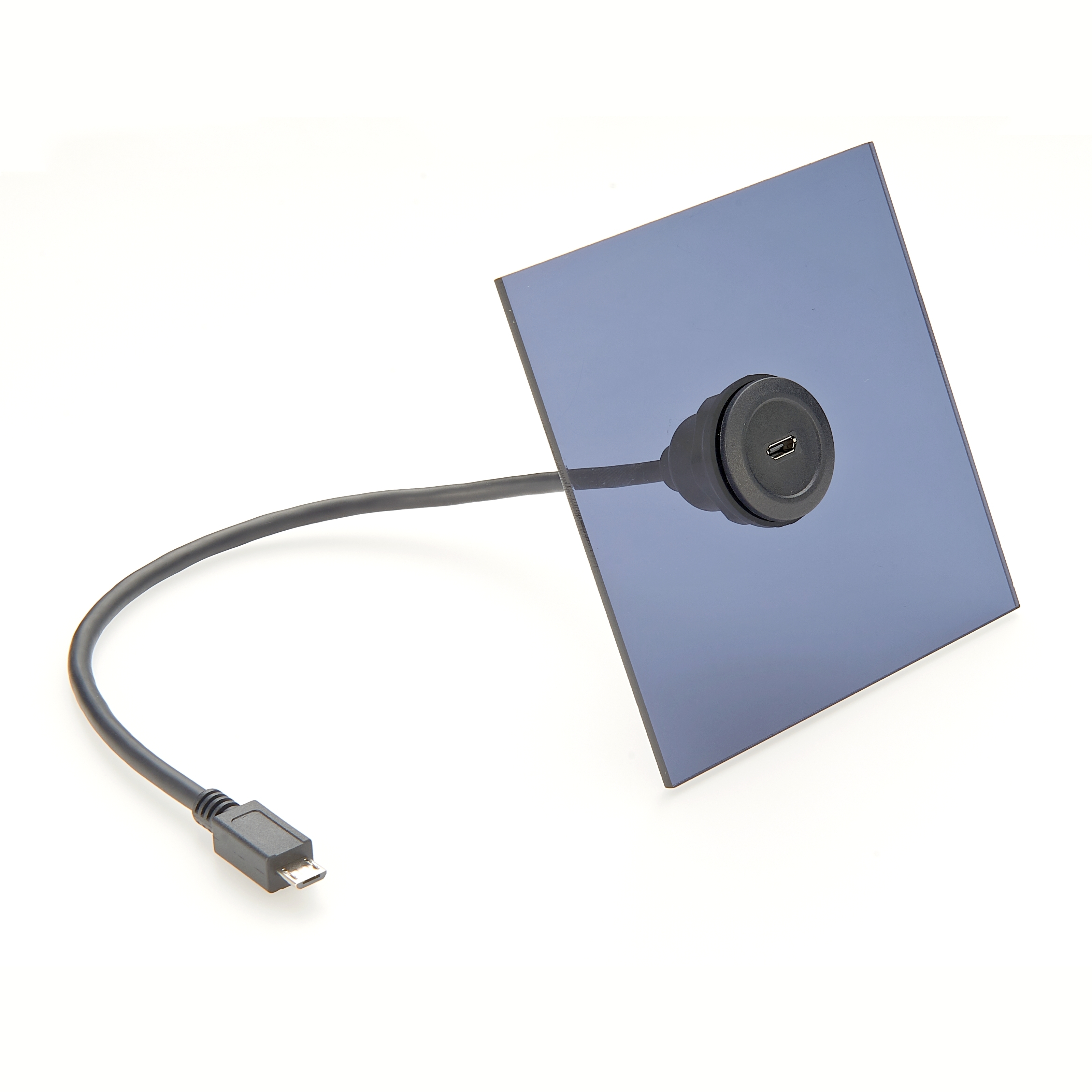 Câble d'extension micro USB mâle vers femelle, convertisseur, encastré, adaptateur, passe à travers, montage sur panneau