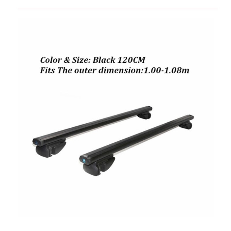 Supply 2PCS 120CM Or 135CM Original Roof Rack SUV Roof Rack Crossbars Car Travel Rack Luggage Rack With a Gap: 2PCS 1.20M Black