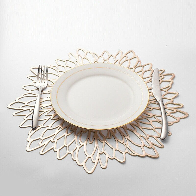 Pvc hule isoleringscoasterunderlag bordskålmåtter hjem juledekoration varmebestandig placemat til spisebord