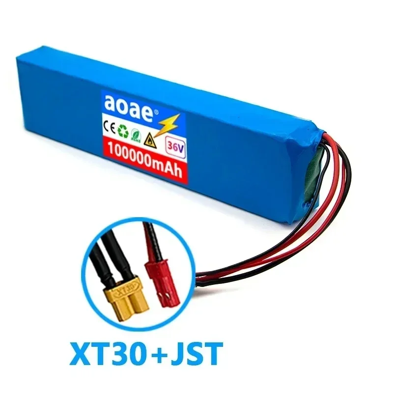 36 V 100 Ah 18650 wiederaufladbarer Lithium-Akku 10S3P 1000 W Leistung modifiziertes Fahrrad-Roller-Elektrofahrzeug mit BMS: Himmel Blau