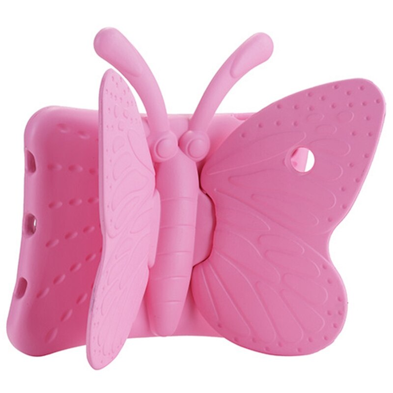 Case for ipad air /Air 2 / ipad pro 9.7 butterfly EVA cover with stand Silicone para shell coque for ipad case: Pink