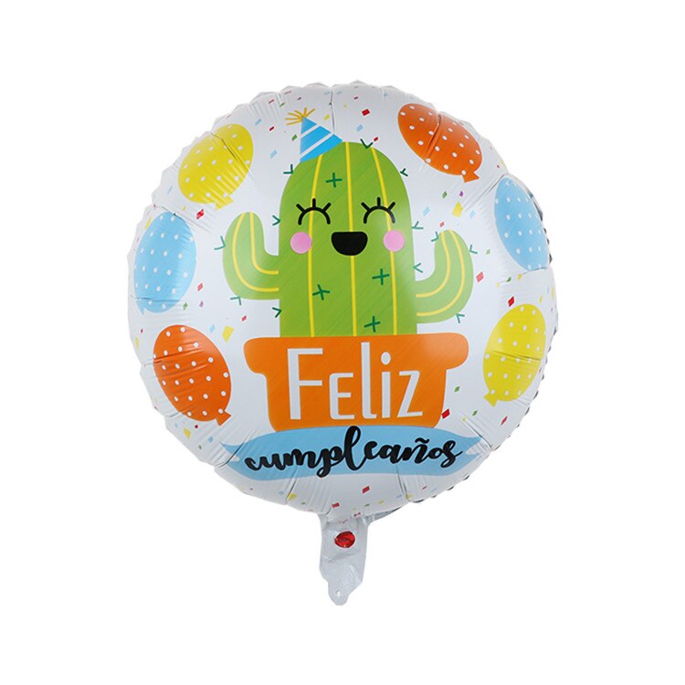10 stk 18 tommer rund form feliz cumpleanos spansk tillykke med fødselsdagen indretning mylar folie helium balloner globos baloes luftkugler: Militærgrøn