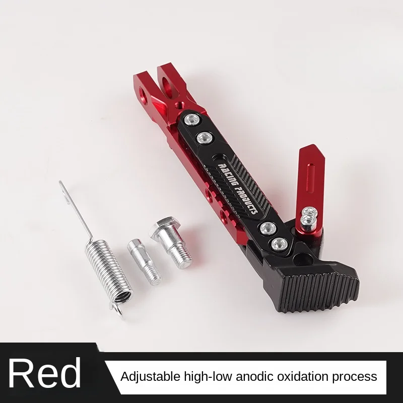 Nuovo cavalletto per moto, staffa per cavalletto da parcheggio, supporto laterale per piede, supporto per stampella, accessori per moto da cross, universale: Rosso