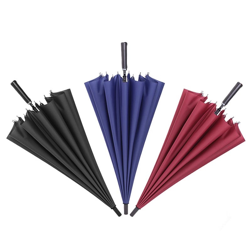 Parapluie demi-automatique pour 1 à 2 personnes, 16K, de luxe, coupe-vent, droit