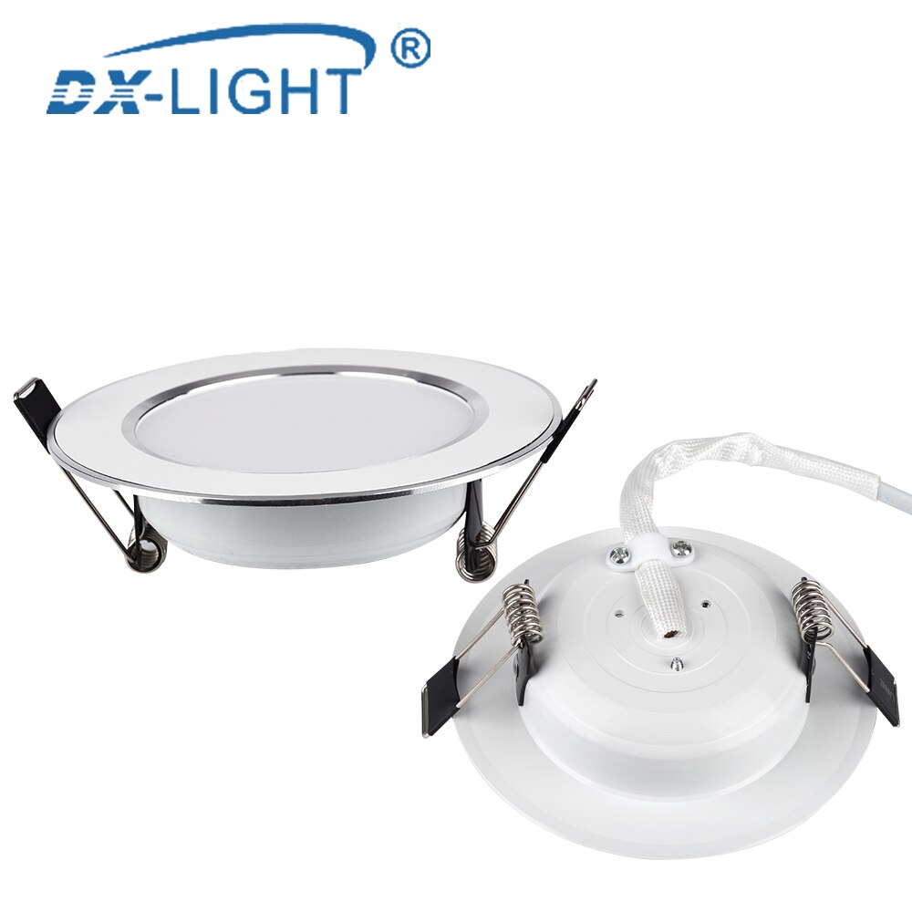 Ultrathin Silver LED Downlight Ceiling lamp 5W 9W 12W 15W Warm white Natural white Cold white 3 Color Led Down light AC 220~240V