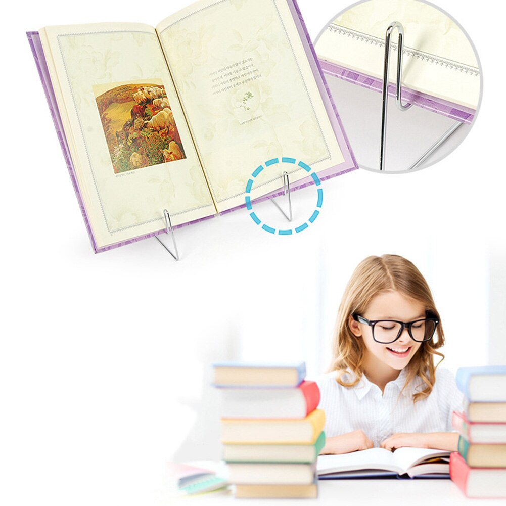 Rvs Studenten Document Boek Stand Base Draagbare Notebook Opslag Opvouwbare Boekensteunen Multifunctionele Lezen Houder