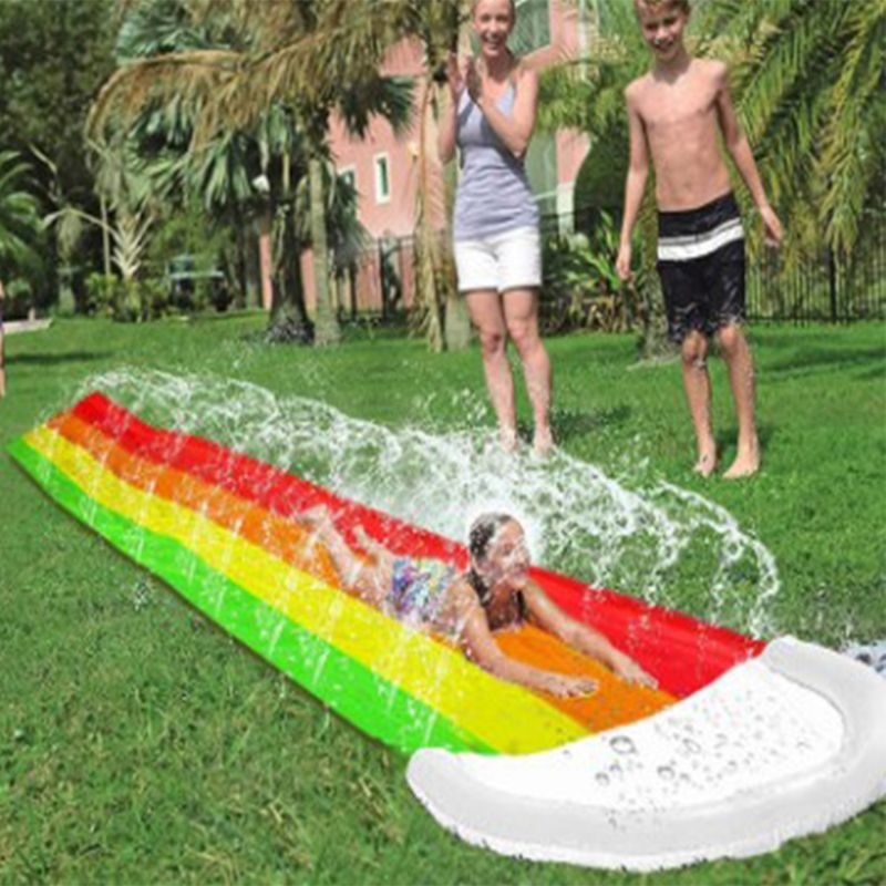 Børn surf pvc vandrutschebane udendørs sommer baghaven surfbræt have sjov splash pool