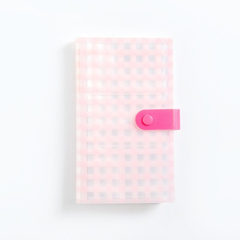 Étui de rangement pour Album Photo, 240 pochettes, carte de nom et d'identité, Protection pour Album Photo, accessoires pour la maison: Plaid Pink