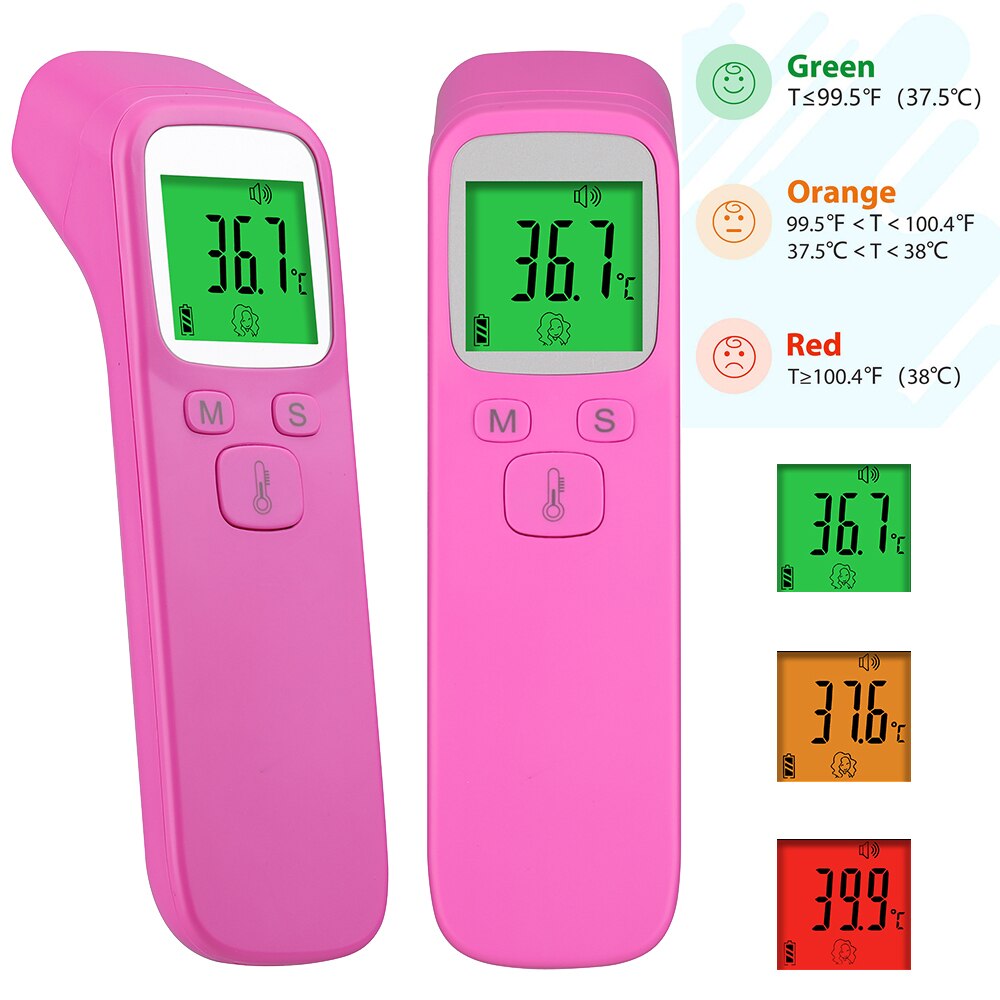 Termómetro Digital infrarrojo IR sin contacto, Sensor de temperatura para frente, cuerpo/objeto, medición LED para bebés/adultos: style 8