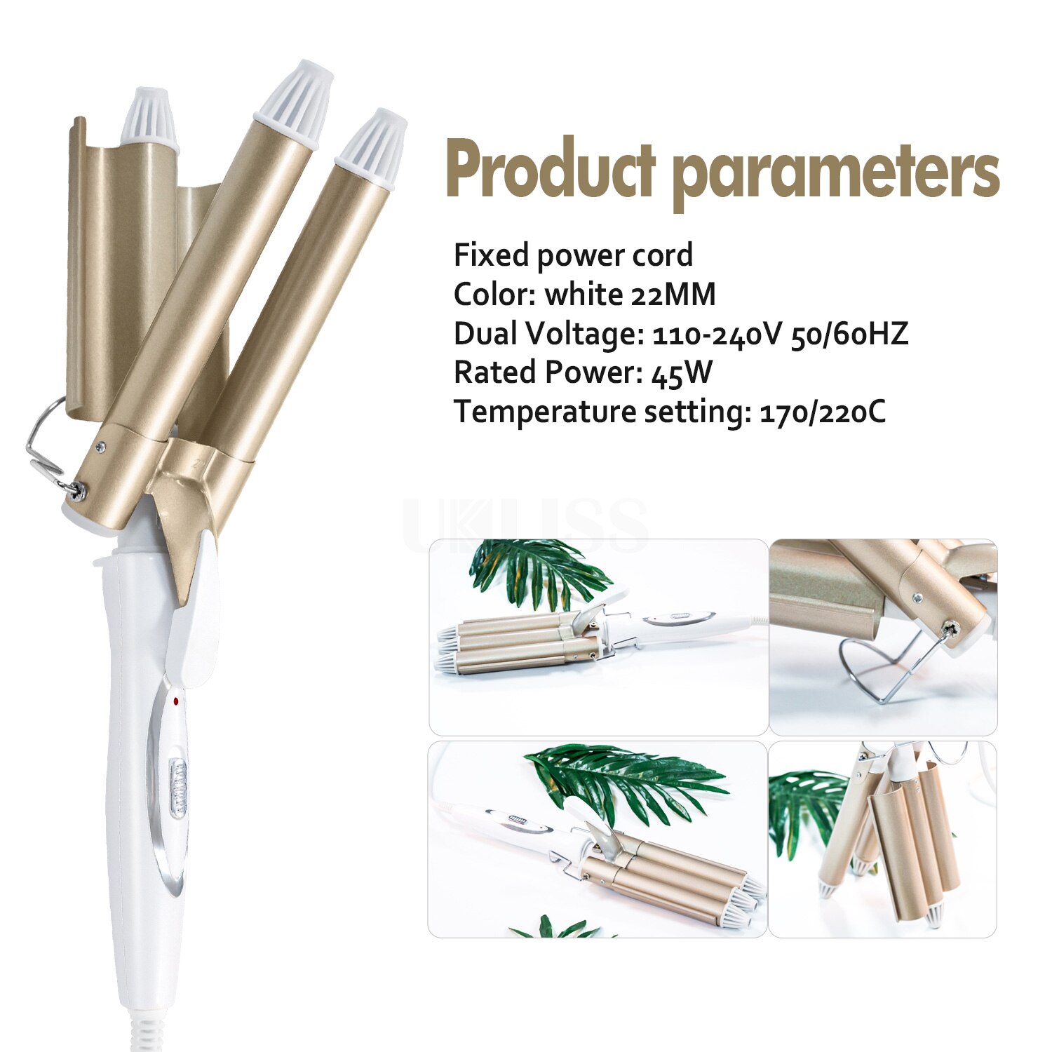 Hair Curler 3 Vaten Krultang Professionele Haar Krultang Roller Wave Wand Keramische Triple Barrel Krullend Hair Styling Gereedschap