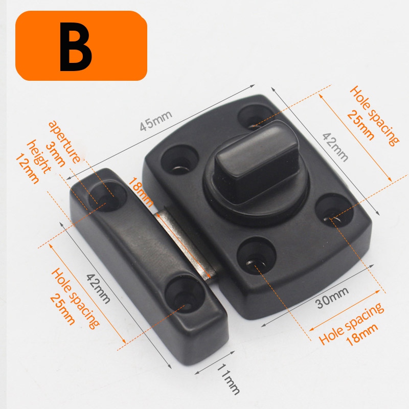 Door Latch Lock Bathroom Door Lock Chrome Toilet Turn Twist Bolt Privacy Catch Latch Tool Any Room Multicoloured: B