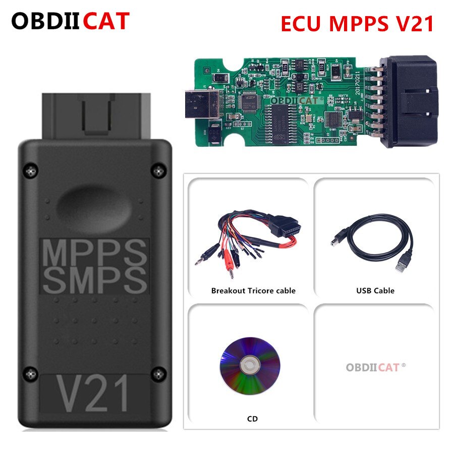 Mais novo mpps v13 v16 v18 mpps v21 principal + tricore + multiboot mpps v18 com breakout tricore cabo ferramenta de carro suporte multi-idiomas