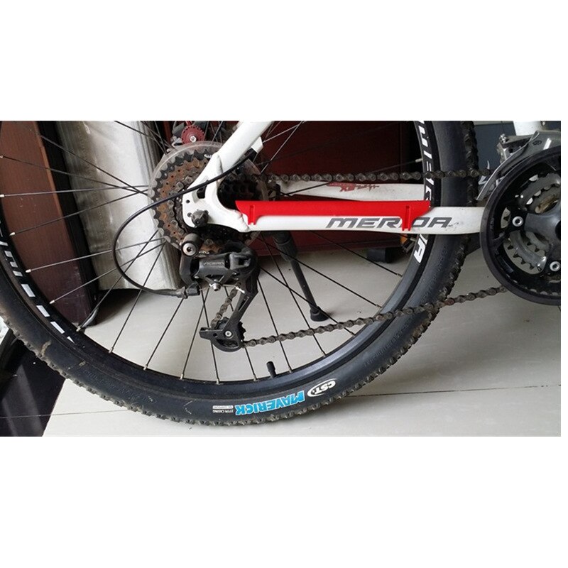 Road mountainbike mtb cykelstel kæde ophold beskyttet beskytter cykel cykel kæde vagt beskyttelse cykeltilbehør: Rød