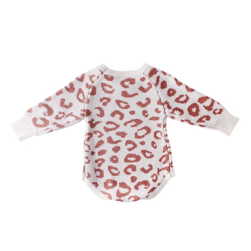 Knitted Baby Clothes Newborn Baby Romper Leopard Baby Girl Romper Cotton Infant Baby Boy Romper Infant Baby Jumpsuit Overalls