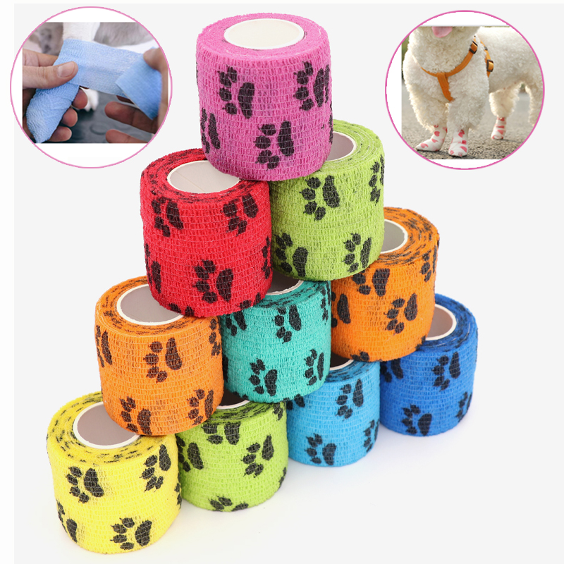 6 pcs Pet Puppys Anti Dirt Tool for Going Out Leggings Self Adhesive Bandages for Walking Dogs Feet Wrapping Protective Bandages