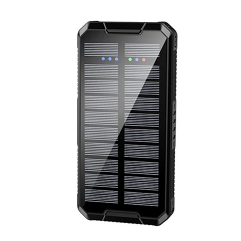 80000mAh Solar- Energie Bank Drahtlose Tragbare Telefon Solar- Batterie Pack Drahtlose Ladung Externes Ladegerät draussen Reise Energie: Schwarz