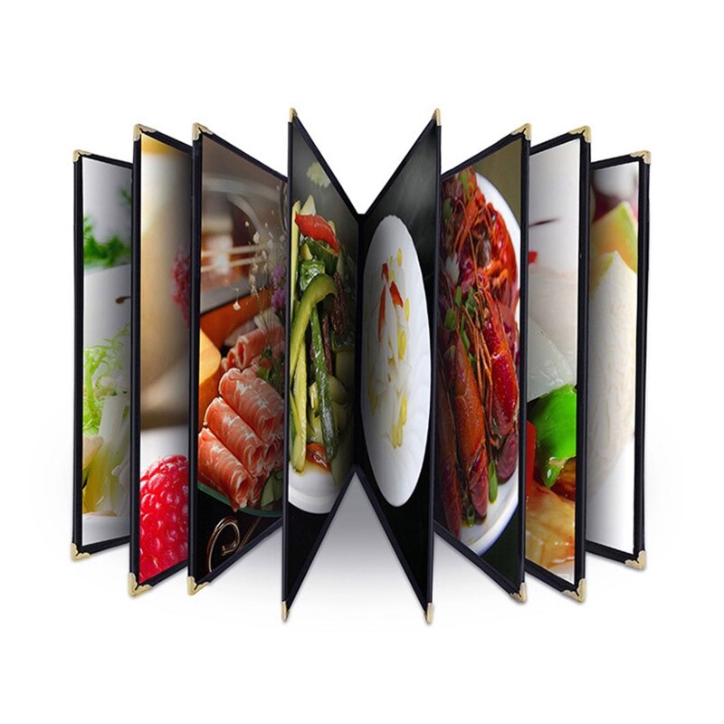 A4 PVC Transparent Menu Cover Protective Cover Restaurant Menu Paper Holder Cover for Bar Cafe Milk Coffee Shop Food Books