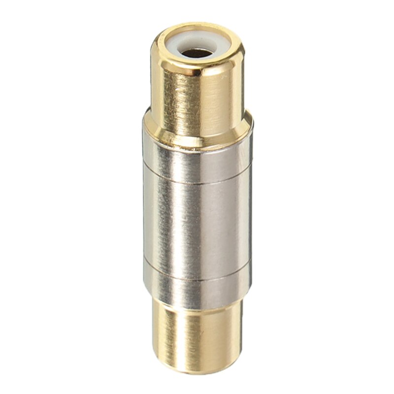 1pcs Gold Plated Speaker Cable Extender Dual RCA Connectors RCA Female to Female Jack Socket Straight Adapter