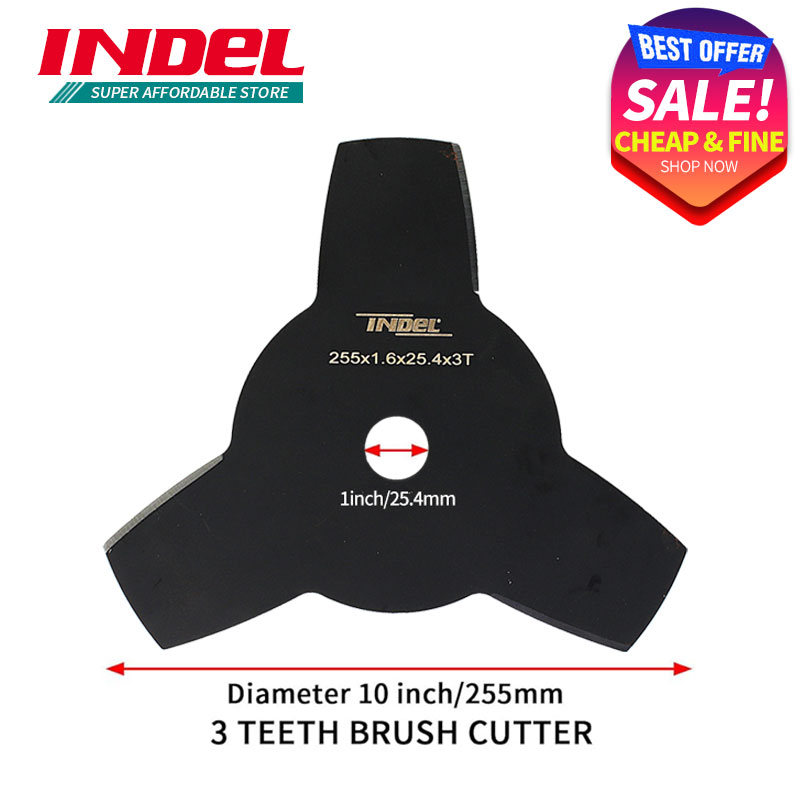 INDEL Bosmaaier Mes 10 "x 3 Tanden Koolstofstaal Grasmaaier Accessoires Tuin Gereedschap Trimmer Onderdelen Gereedschap: soort 4
