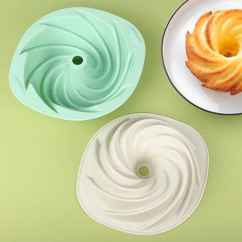 Large Spiral Silicone Cake Mold Flower Shaped Mold Cake Mold Easy Demolding Baking Cake Mold Kitchen Baking Utensils