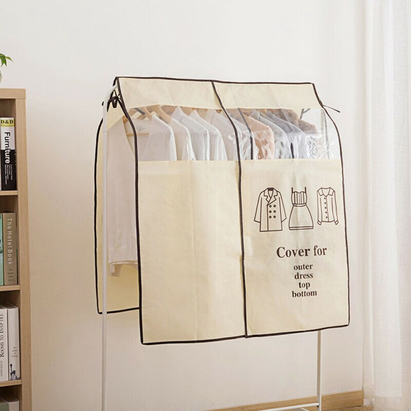 Sac anti-poussière housse en tissu, pratique pour la maison, garde-robe, rangement pour vêtements suspendus