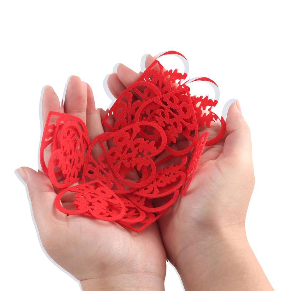 Mini confeti de boda de doble felicidad, plato de fruta, decoración de habitación de matrimonio, pegatinas de amor, personajes felices, suministros para fiestas, bricolaje