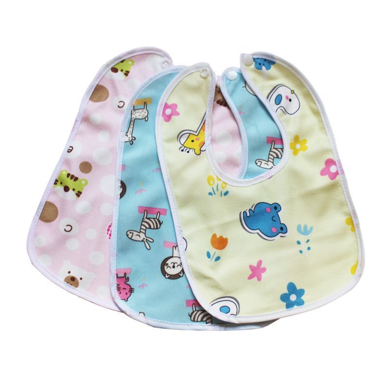 4Pcs Random Color Baby Bibs Bandana Waterproof Cotton Burp Saliva Towel Boys Girls Accessories