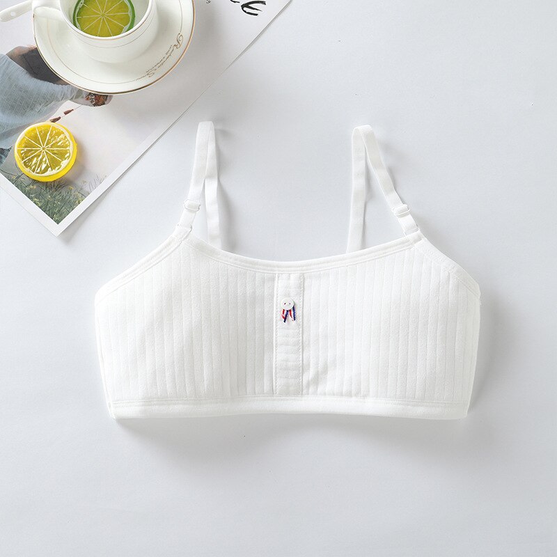 Girls Training Bra Kids Cotton Underwear for Girls Soft Adolescente Girl's Brassiere Breathable Brassiere Fille Fits 7-18T: 02