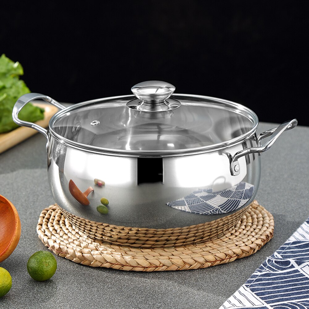 Starke Edelstahl Suppe Topf Rohr Ohr Doppel Griff Suppe Topf Induktion Herde Küche Topf einstellen mit Sieb Suppe Schöpfen