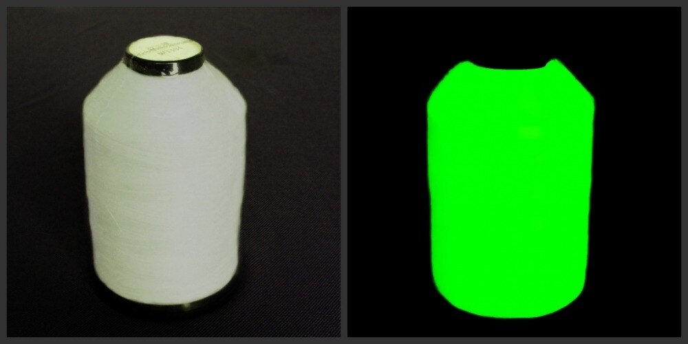 Fil à coudre lumineux 1000m par bobine | Fileter dans la peau du Polyester, broderie, 150D/2 lumineux, 8 couleurs pour votre choix
