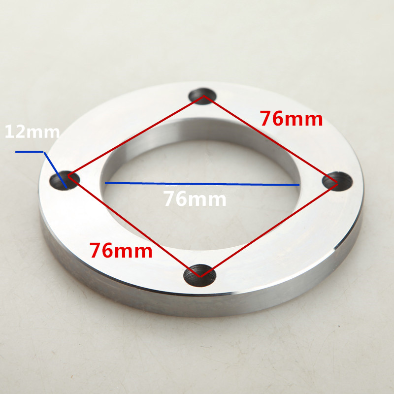 Mild Steel Flange Discharge T04 4 Bolt Round On Center Turbo 3" 76mm Opening