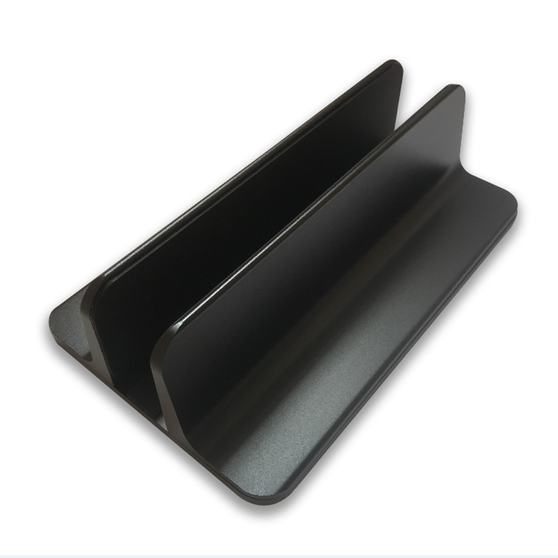 Alumiiniseoksesta säädettävä kannettavan tietokoneen teline tabletti kirja muistikirjateline seisomapöytä macbook pro air dellin kannettavan tietokoneen tarvikkeet: Musta