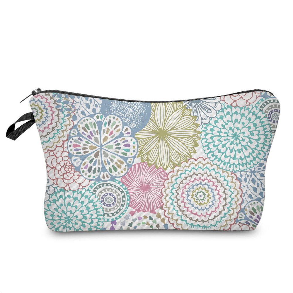 Deanfun Mandala Blomstertryk Kosmetik Taske - Vandtæt Polyester Pung til Kvinder Makeuptaske: 51561