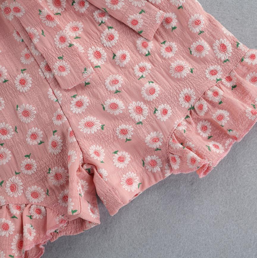 Combinaison sans manches pour petites filles, motif Floral, tenue d'été élégante