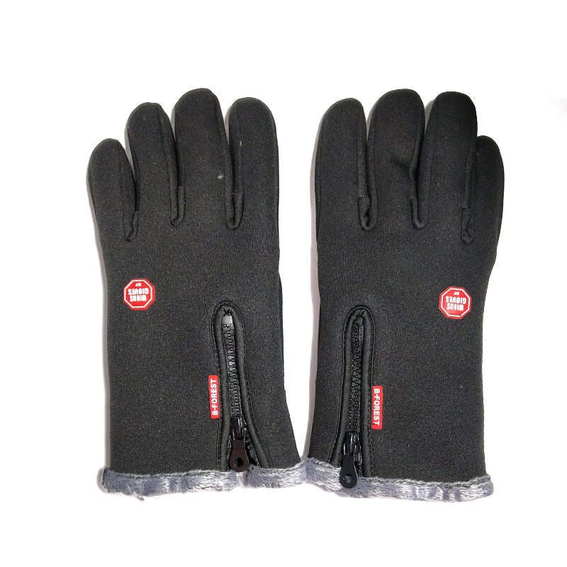 Jianhan Plus Fluwelen Dikke Warme Handschoenen, Twee-Vinger Handschoenen, Werkhandschoenen, Speciaal Voor Vissen: Black / Xl