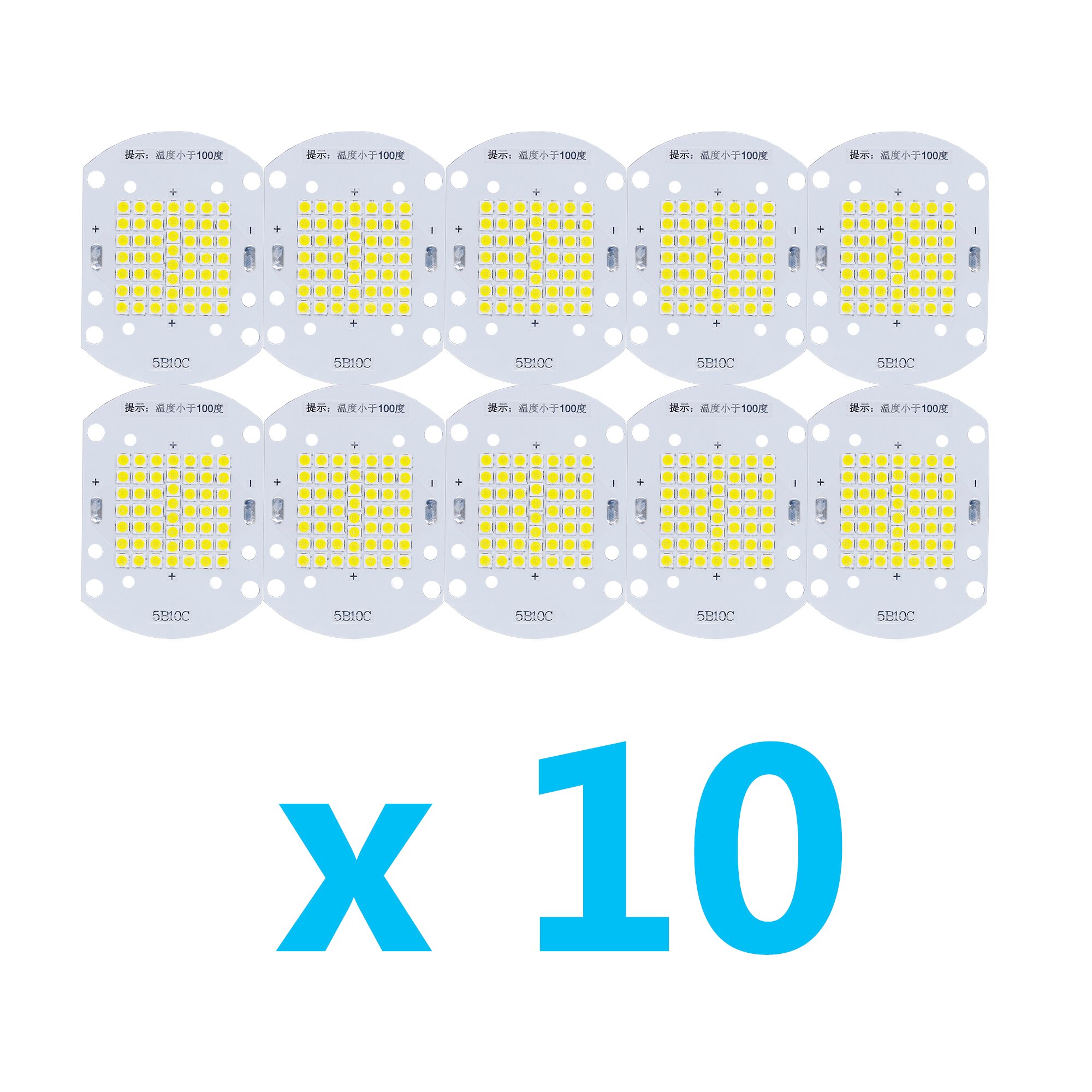 10 stuks veel High Power 50W LED Lamp 3030SMD Chip Wit 30-34V Lamp Voor Outdoor indoor Schijnwerper Voor DIY LED