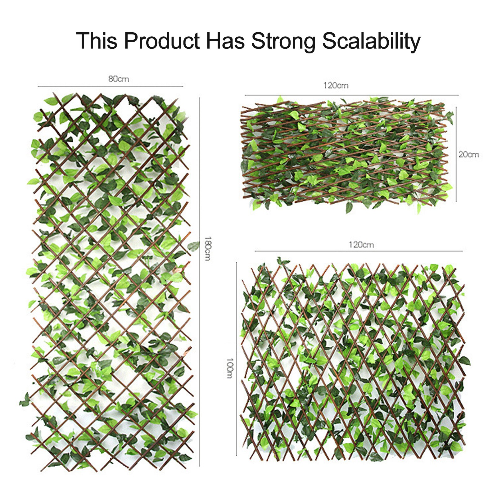 Expandable Artificial Privacy Fence Screen Hedges Fence Faux Plants Leaf Decoration For Outdoor Balcony Garden Decor 180*20cm