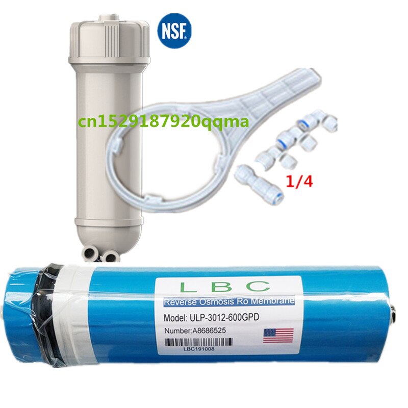 600gpd Omgekeerde Osmose Water Filter 3012-600 Ro-membraan Filter Ro Systeem + Nsf Water Filter Osmose Behuizing 1/4 quick Links