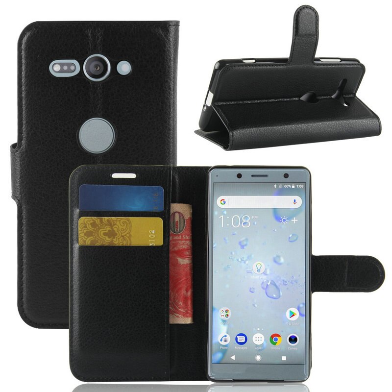 Für Sony Xperia XZ2 Kompakte 5 "fallen Brieftasche Telefon fallen für Sony Xperia XZ2 5.7" kippen Leder Abdeckung fallen etui Fundas Capa Coque
