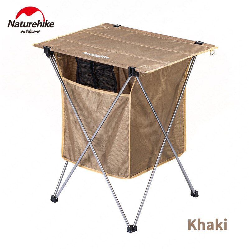 Naturehike udendørs foldbart blødt opbevaringsetui bagage camping bærbart picnicbord: Khaki
