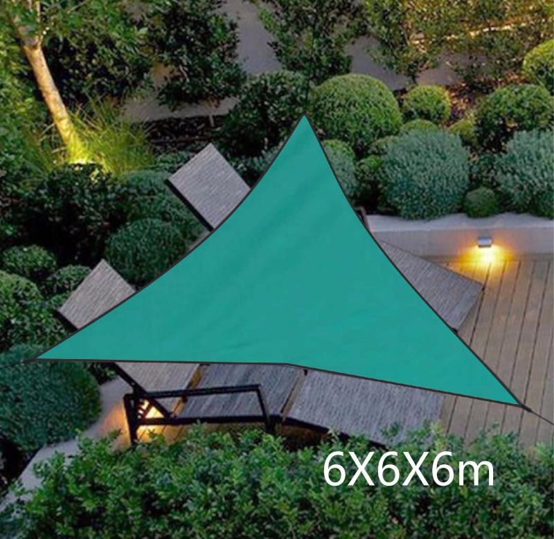 Triangle soleil abri auvent auvent abris Anti-UV soleil ombre voile imperméable tente bâche Portable en plein air Camping pique-nique tissu: 18 6X6X6m