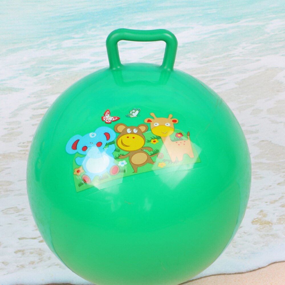 3Pcs Inflatable Hopper Balls Hop Bouncy Jumping with Handle Kicking Bounce Jumping Hopper Educational (Random Style)