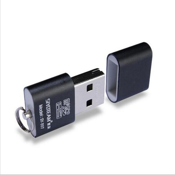 Mini USB portátil 2,0 Micro SD TF T-Flash adaptador de lector de tarjeta de memoria Flash Drive SD memoria flash al por mayor