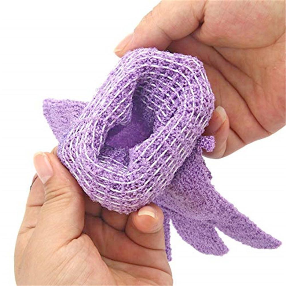 1pc fem fingre badehandske brusehåndklæde scrub badehandske fem fingre badehandske hammam scrub mitt magisk handske spa eksfolierende