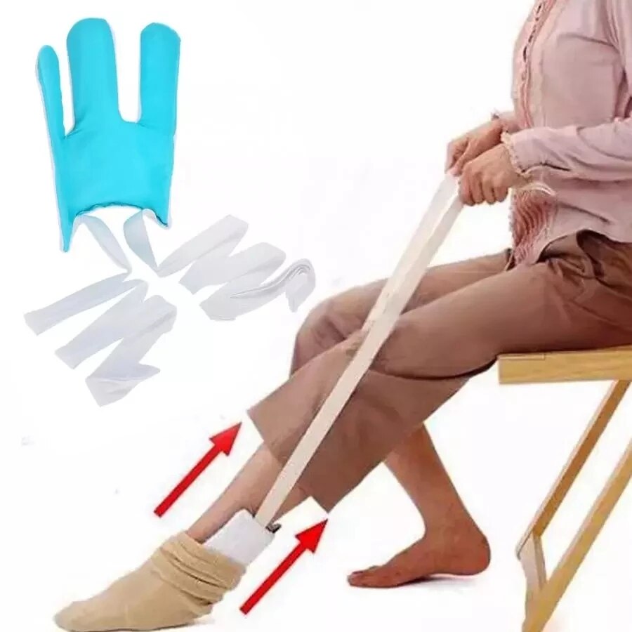 Sok Aid Kit Geen Mengen Stretching Kous Helper Tool Stocking Aid Brace Voor Zwangerschap Verwondingen Ouderen Handicap Stocking Aid