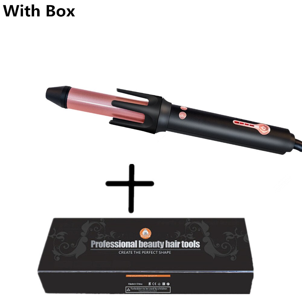 Automatische Hair Curler 360 Roterende Auto Krultang Wand Keramische Haar Waver Krultang Krimpen Hair Iron Styling Tools: Black with box / Au