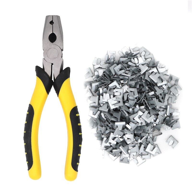 Alicates de instalación para jaula de animales de granja, herramienta de sujeción para gato, perro, pollo, conejo, 600 clavos, 1 alicate: One Pilier 600 Nails