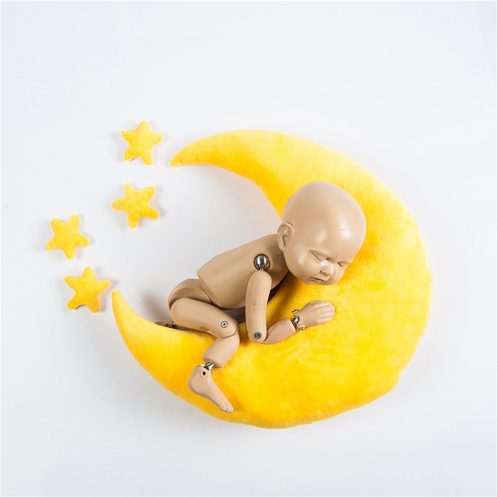 Månepude nyfødt fotografering prop baby poserer pude baby krop poser til studiefoto